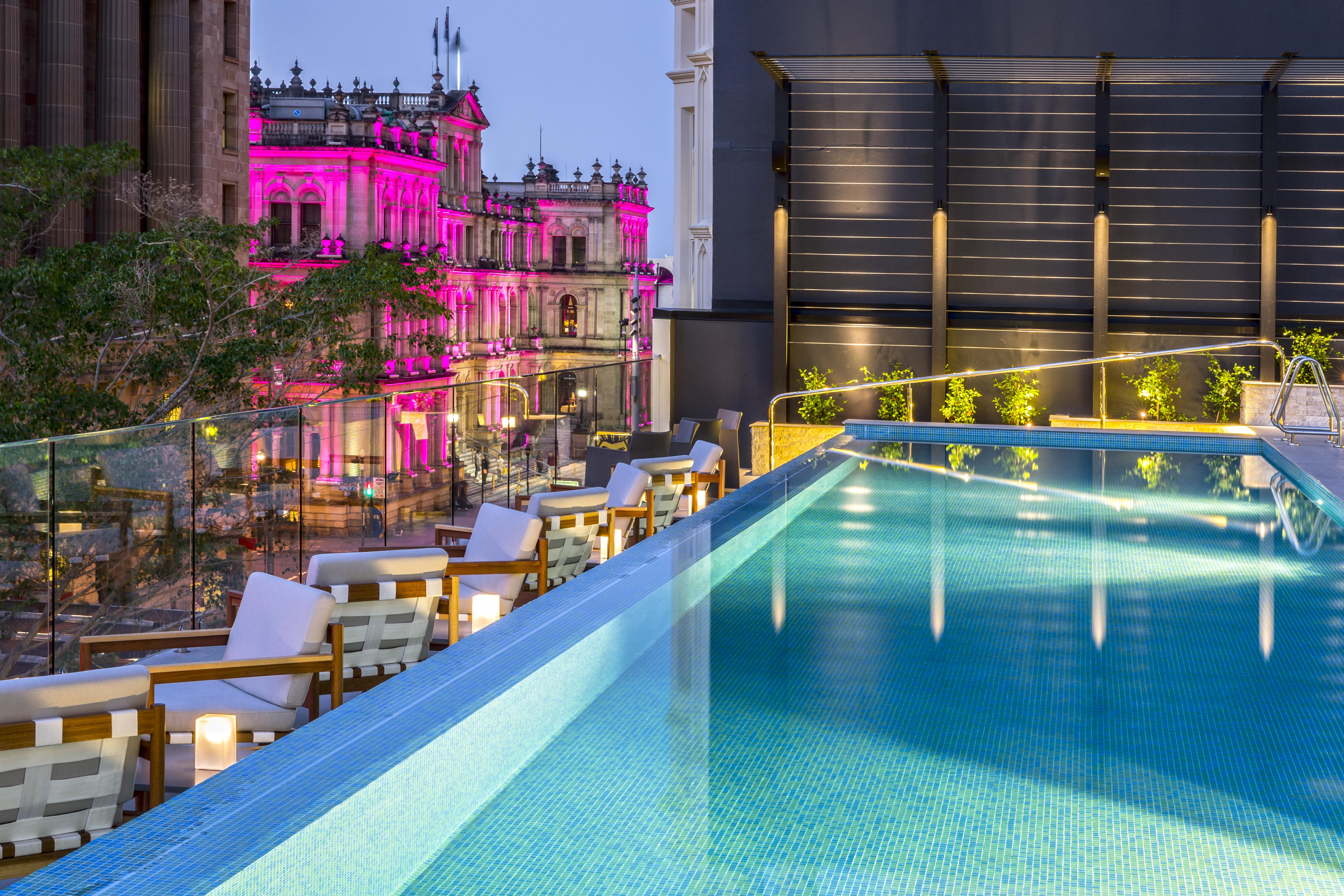 فندق Hyatt Regency بريزبين المظهر الخارجي الصورة The rooftop pool at the hotel
